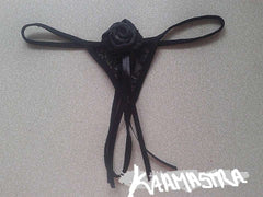 Kaamastras Ribbon Thong Black