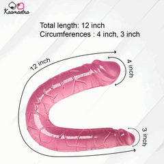 Kaamastra Silicone Realistic Double Ended Anal & Vaginal Lesbian Dildo