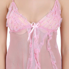 Kaamastras Pink sexy sleepwear babydoll for women