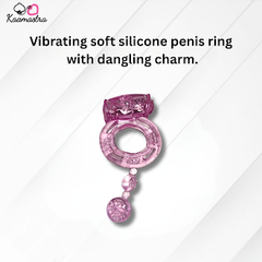 Kaamastra Soft Silicone Baby Pink Penis Ring with Dangling Charm