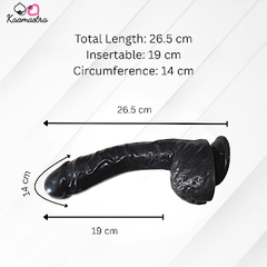 Kaamastra's Black Realistic Dildo with Suction Cup