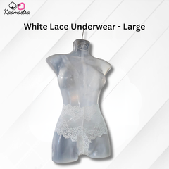 Kaamastra's White Lace Underwear - Large