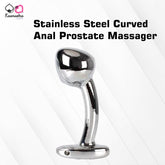 Kaamastra Stainless Steel Prostate Massager - curved design for targeted pleasure