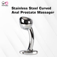Kaamastra Stainless Steel Prostate Massager - curved design for targeted pleasure