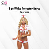 Kaamastra 3 pc White Polyester Nurse Costume