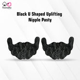 Kaamastra Black U Shaped Uplifting Nipple Pasty