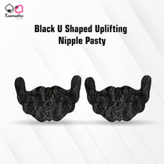 Kaamastra Black U Shaped Uplifting Nipple Pasty