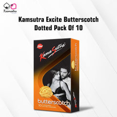 Kamasutra Excite Butterscotch dotted condom Pack of 10