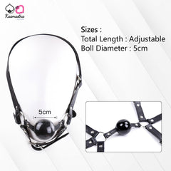 Size guide: 5cm diameter breathable ball gag with adjustable straps
