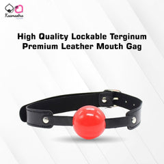 Kaamastra High Quality Lockable Terginum Premium Leather Mouth Gag