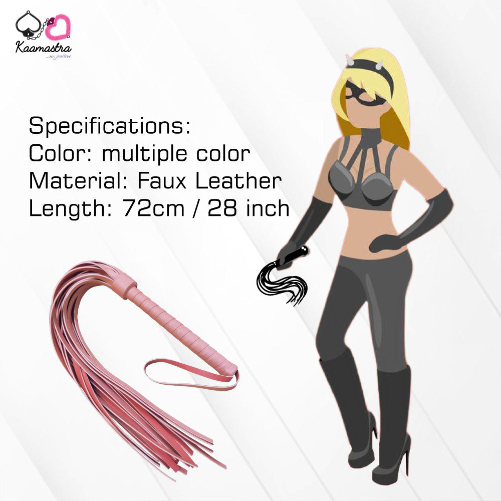 Kaamastra 28" Long Faux Leather BDSM Whip -