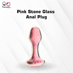 Kaamastra Pink Stone Glass Anal Plug - Elegant borosilicate glass pleasure tool
