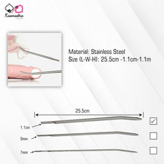 Kaamastra 1.1cm Urethral Sound Dimensions – 25.5cm Tapered Steel Rod (7mm-1.1cm) – Medical Grade