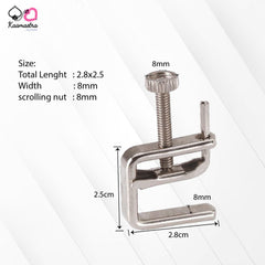 Size details: 2.8x2.5cm cross clamps with 8mm scrolling nut