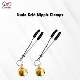 Kaamastra Nude Gold Nipple Clamps with luxurious metallic finish