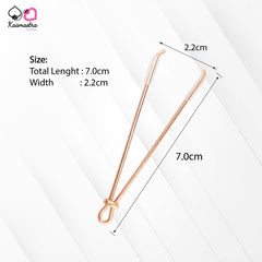 Kaamastra pink nipple clamps measure 7.0cm length and 2.2cm width