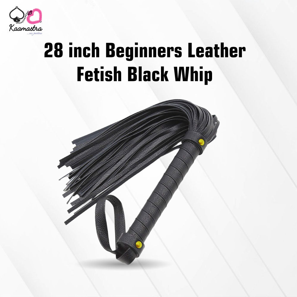Random-color faux leather whip (28 inches) – surprise BDSM accessory for adventurous play