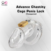 Transparent Chastity Cage Penis Lock with Adjustable Rings β Secure & Discreet Design