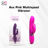 Purple Ava multispeed vibrator - sleek waterproof design