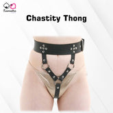 Kaamastra chastity thong - lockable BDSM lingerie with lace detailing
