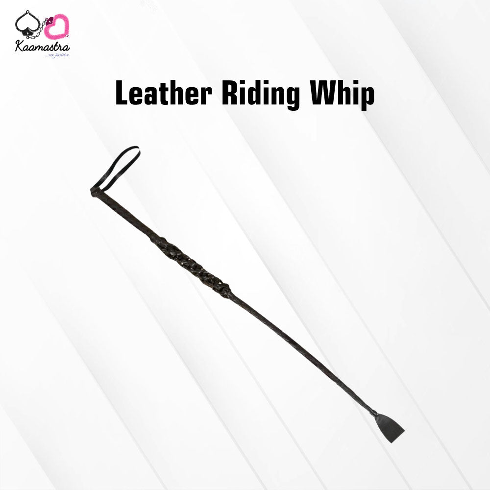Black Leather Riding Whip for BDSM and Bondage – Kaamastra
