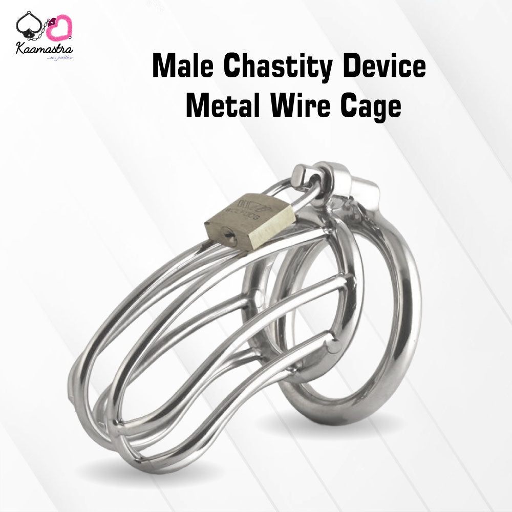 Kaamastra Metal Wire Chastity Cage β Breathable & Secure Design for Men