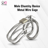 Kaamastra Metal Wire Chastity Cage β Breathable & Secure Design for Men