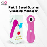 Kaamastra pink 7-speed suction vibrating massager for nipple, clit, and pussy stimulation.