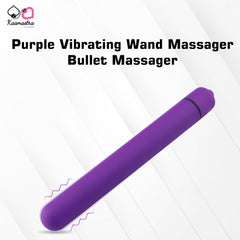 Kaamastra Purple Vibrating Wand Bullet Massager - Compact medical-grade silicone vibrator