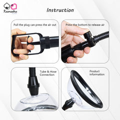Suction pump instructions - air release valve and tube connection guide