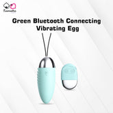 Green Bluetooth vibrating egg by Kannabha with wireless remote control