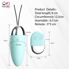 Size details of Bluetooth egg vibrator - 9cm length, 12.5cm circumference