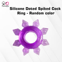 Kaamastra Dotted Spiked Silicone Cock Ring in random color - textured pleasure enhancer