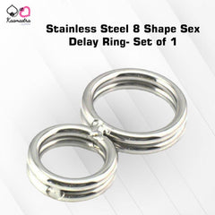 Kaamastra Premium 8-Shape Stainless Steel Delay Ring – Dual-Loop Design for Custom Fit