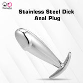 Kaamastra Stainless Steel Anal Plug - Realistic shape for dual stimulation