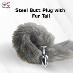 Steel butt plug with tail