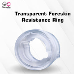 Kaamastra Transparent Foreskin Resistance Ring - clear medical-grade silicone