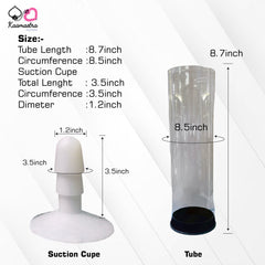 DIY dildo kit measurements - 8.7 inch shaft with 3.5 inch suction cup base