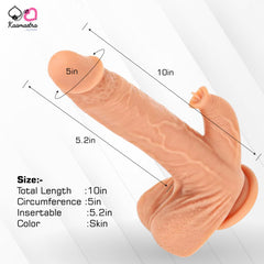 Dildo measurements - 10 inches length, 5 inches girth