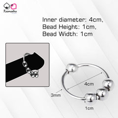 Kaamastra Steel Delay Ring Dimensions β 4cm Diameter, 1cm Beads