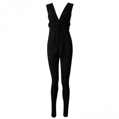 Deep V Neck Jumpsuit For Women