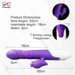 Dimensions: 22cm length, 16cm insertable, 3cm width - 7 licking frequencies