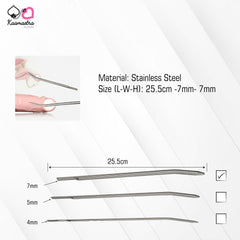 Kaamastra Urethral Sound Dimensions – 25.5cm Graduated Steel Rod (4mm-7mm) – Medical Grade