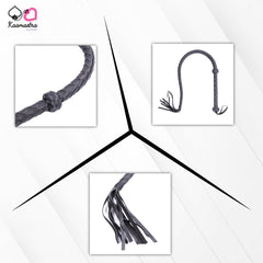 Kaamastra 190cm Black Handmade Performance Whip for Stage & BDSM