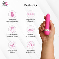 Wand features: waterproof, AA battery operation, medical-grade silicone