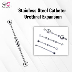 Stainless steel urethral sound dimensions - 4.5cm length, 3mm diameter