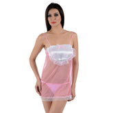 Kaamastra women see through Pink Sleepwear Babydoll