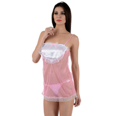 Kaamastra women see through Pink Sleepwear Babydoll