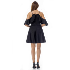Kaamastra Black Sexy Nighty Shoulder Skater Hot Bodycon Dress