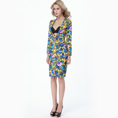 Kaamastra Deep Cleavage Bodycon Dress